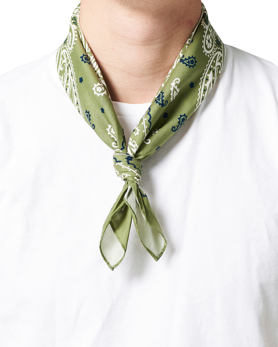 Homme | Amanda Christensen Cotton Printed Bandana Green | Amanda Christensen | Cotton Printed Bandana Green