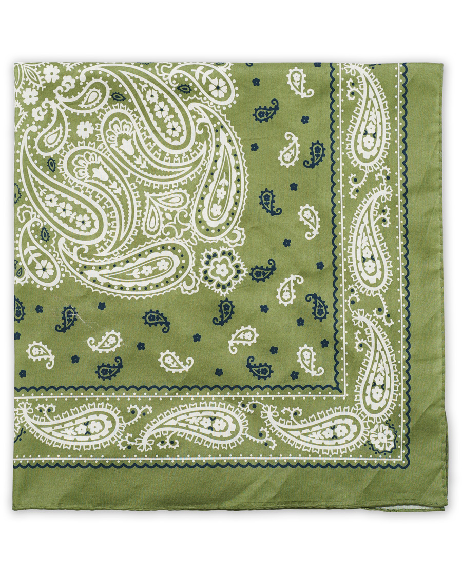 Homme | Amanda Christensen Cotton Printed Bandana Green | Amanda Christensen | Cotton Printed Bandana Green