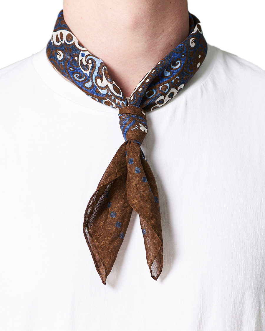 Homme | Amanda Christensen Cotton Large Print Bandana Brown | Amanda Christensen | Cotton Large Print Bandana Brown