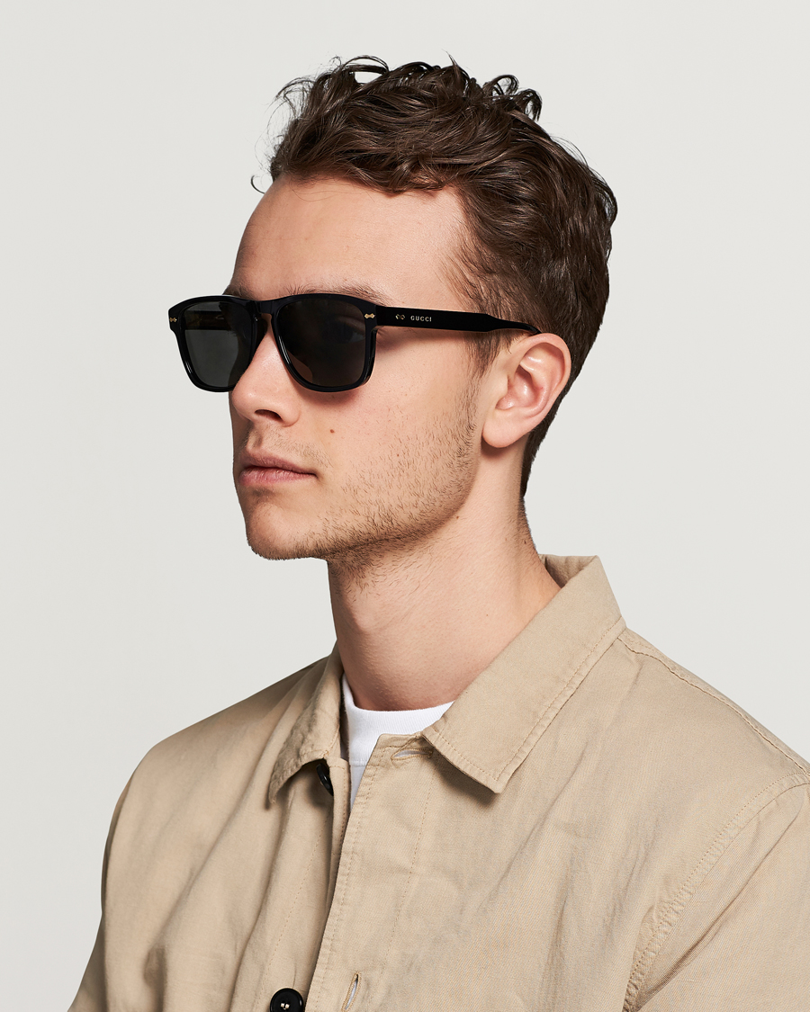 Homme | Gucci GG0911S Sunglasses Black/Grey | Gucci | GG0911S Sunglasses Black/Grey