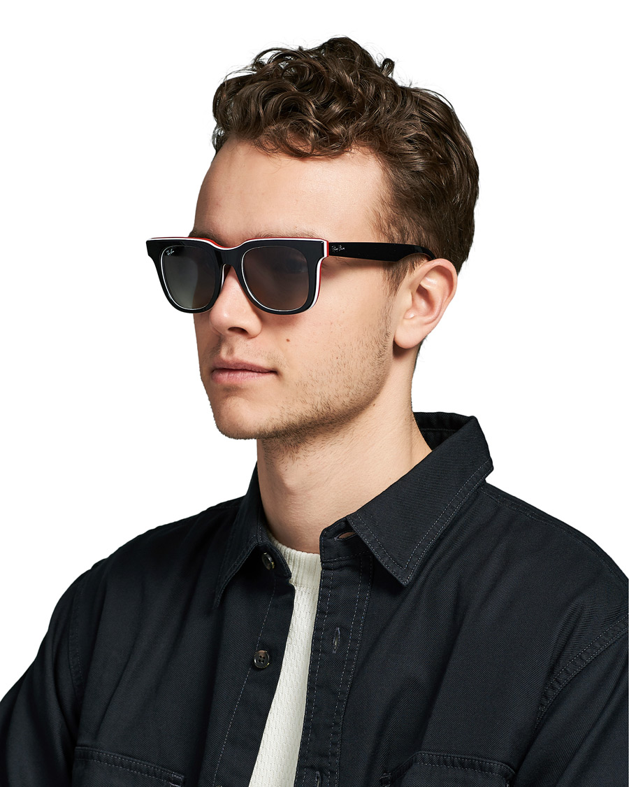 Homme | Ray-Ban RB4368 3-Layered Sunglasses Black/White/Red | Ray-Ban | RB4368 3-Layered Sunglasses Black/White/Red