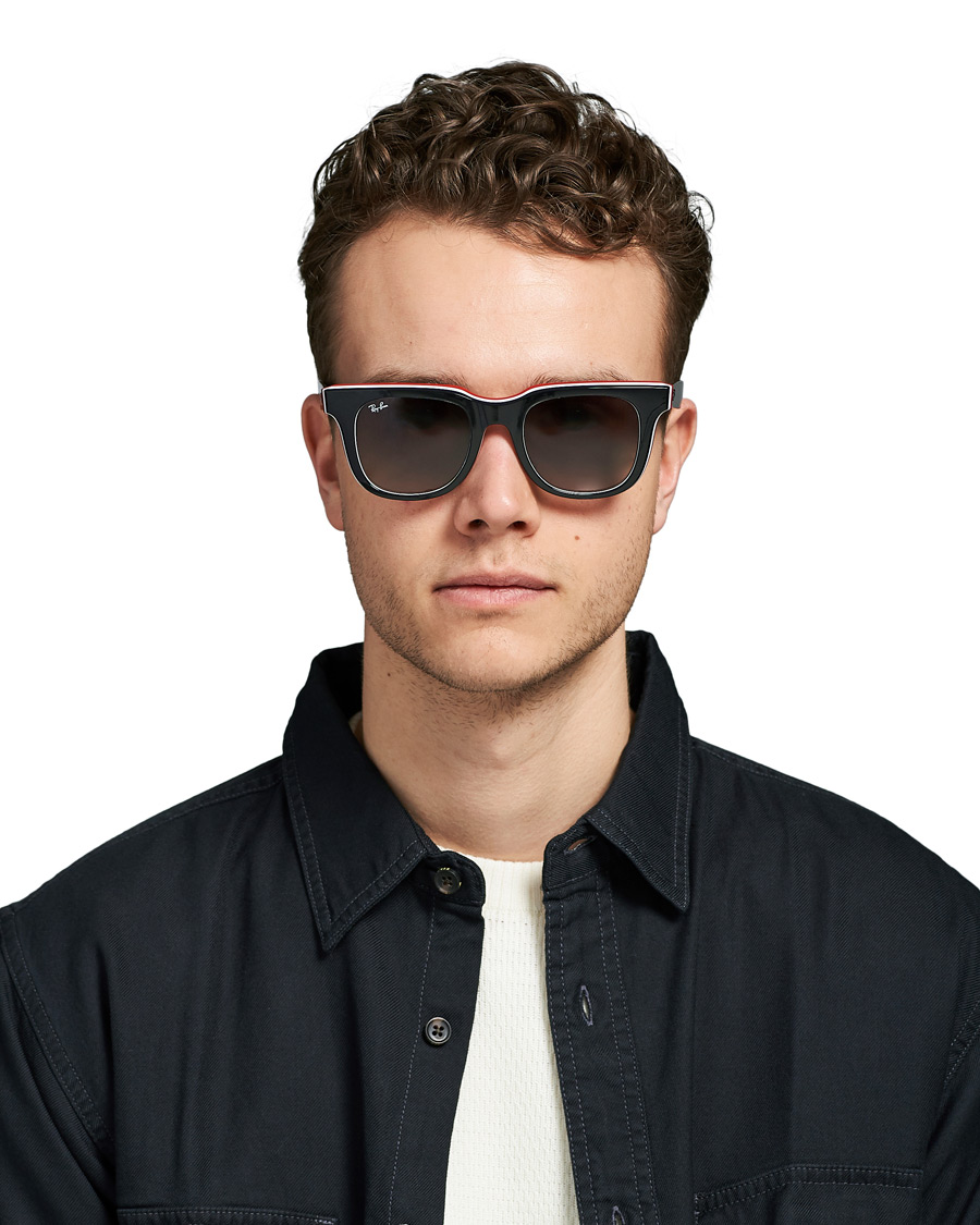 Homme | Ray-Ban RB4368 3-Layered Sunglasses Black/White/Red | Ray-Ban | RB4368 3-Layered Sunglasses Black/White/Red