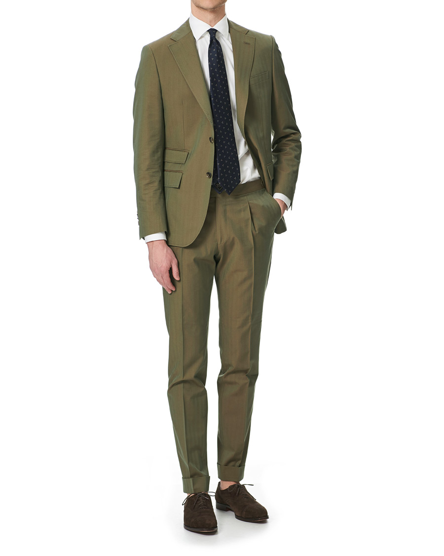Heren | Broeken | Morris Heritage | Jason Havana Solaro Suit Trousers Olive