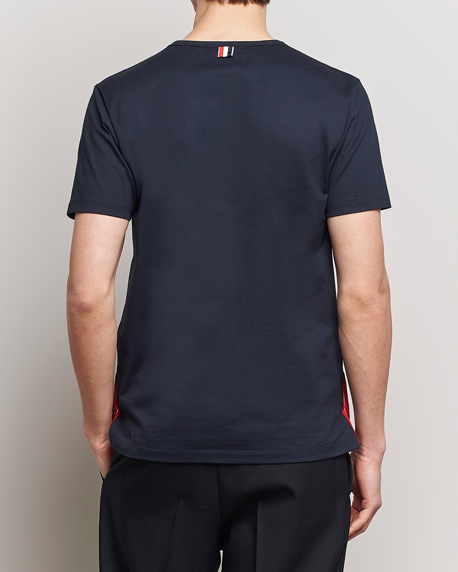 Homme | T-shirts | Thom Browne | Short Sleeve Pocket T-Shirt Navy