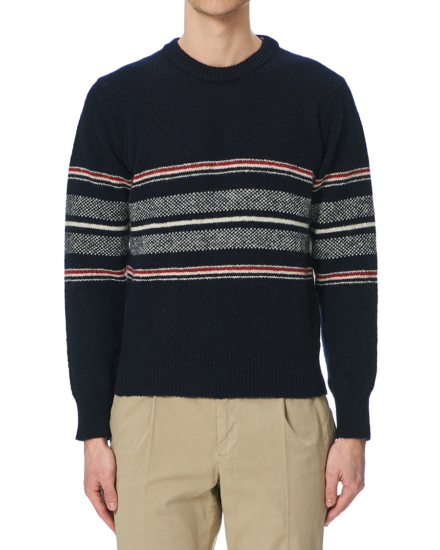 Homme | Pulls Et Tricots | Thom Browne | Birdseye Jacquard Sweater Navy