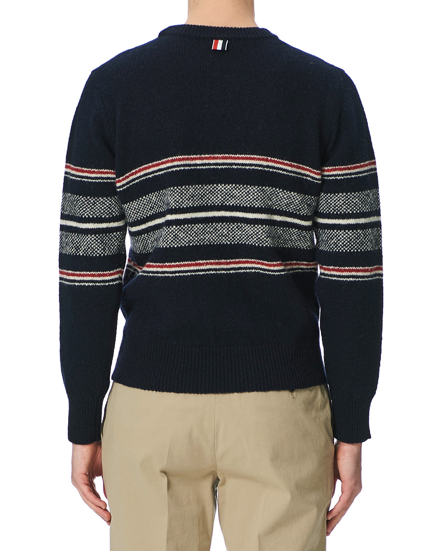 Homme | Pulls Et Tricots | Thom Browne | Birdseye Jacquard Sweater Navy