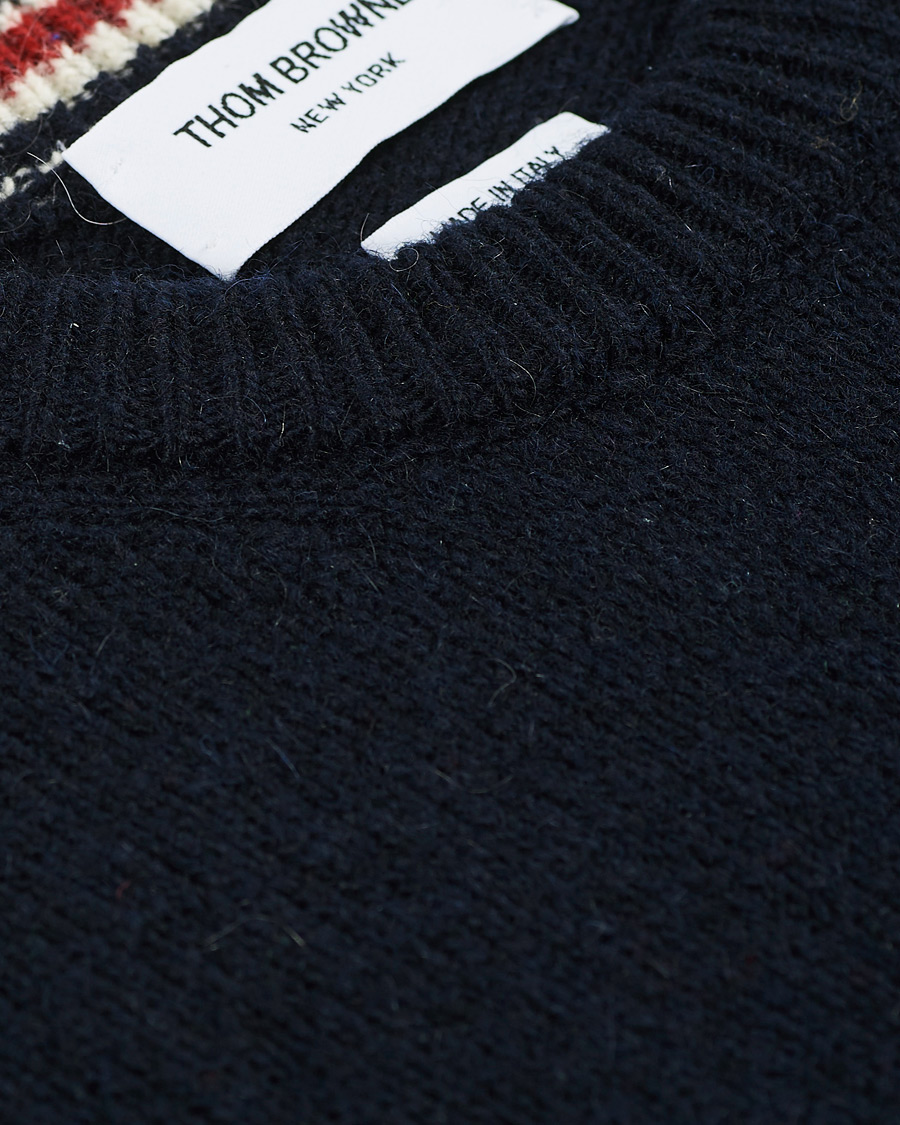 Homme | Pulls Et Tricots | Thom Browne | Birdseye Jacquard Sweater Navy