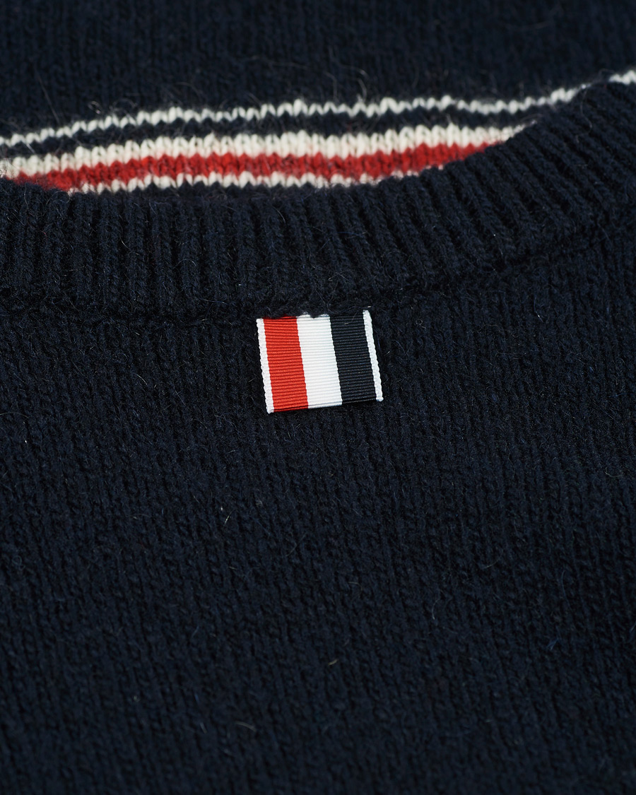 Homme | Pulls Et Tricots | Thom Browne | Birdseye Jacquard Sweater Navy