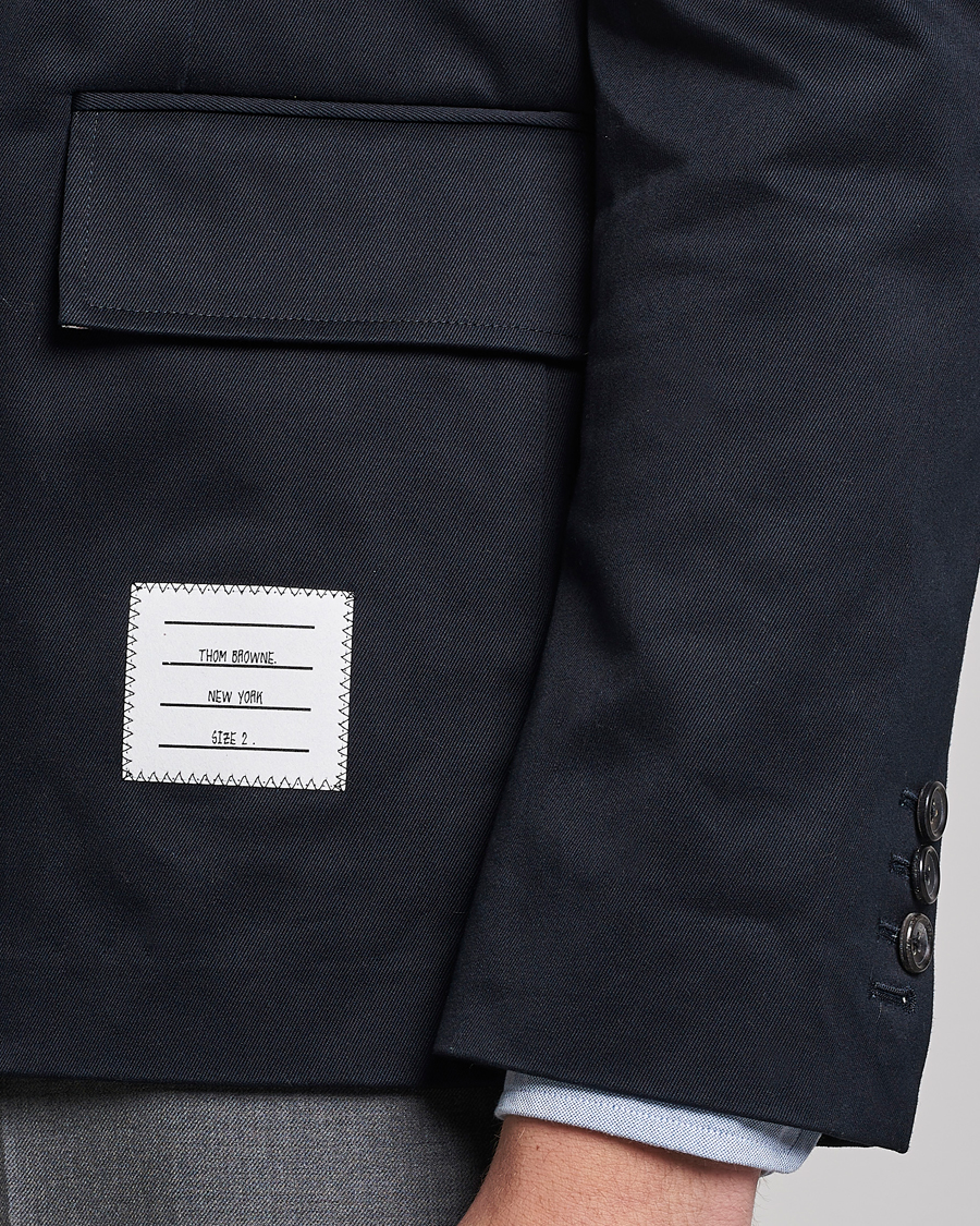 Homme | Blazers | Thom Browne | Unconstructed Cotton Blazer Navy