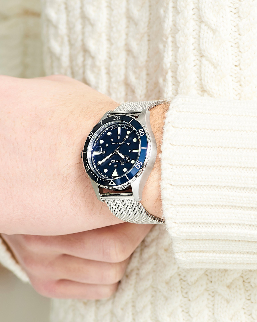 Homme | Timex Navi XL Automatic 41mm Steel/Blue Dial | Timex | Navi XL Automatic 41mm Steel/Blue Dial