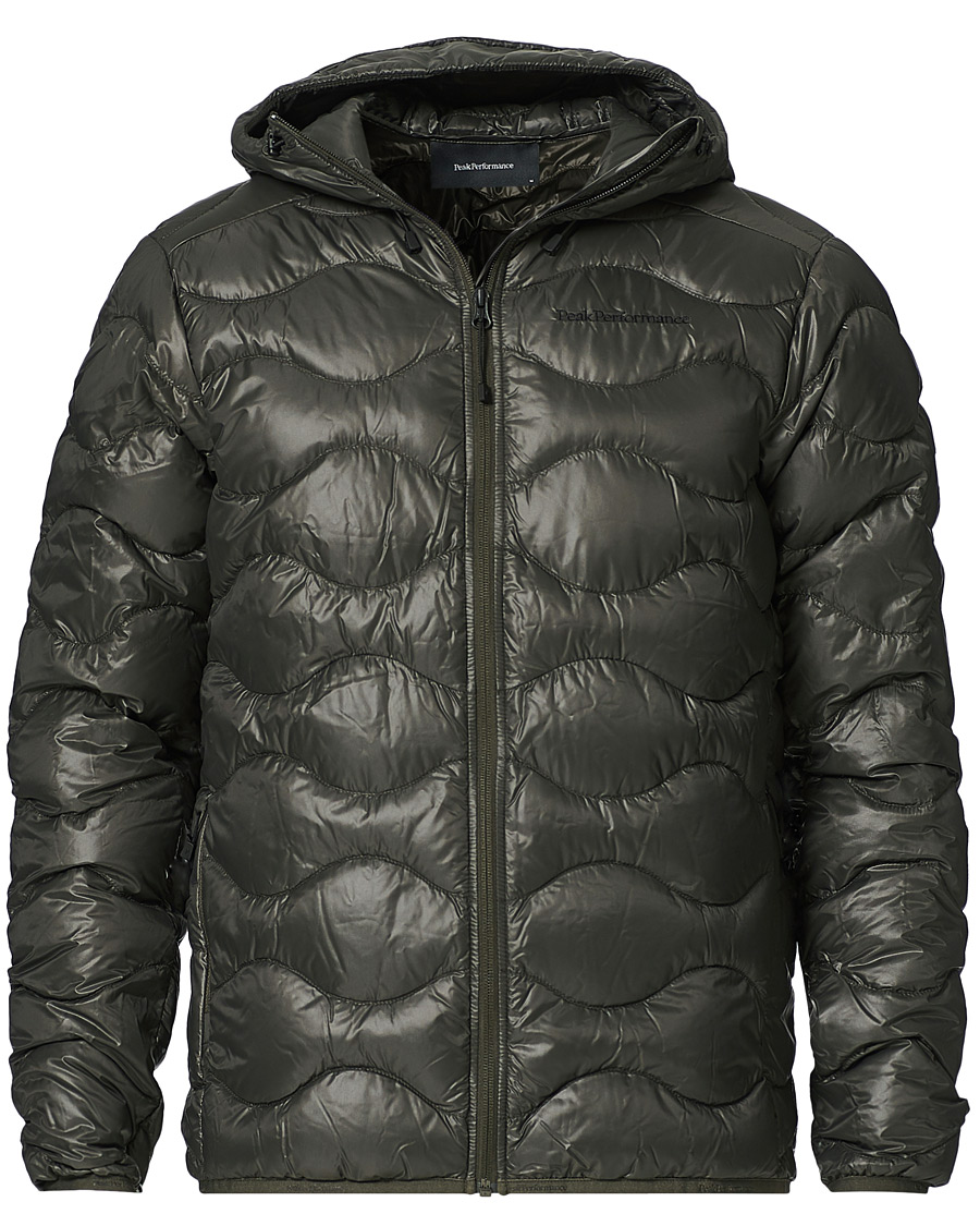 Homme | Manteaux Et Vestes | Peak Performance | Helium Hooded Jacket Black Olive