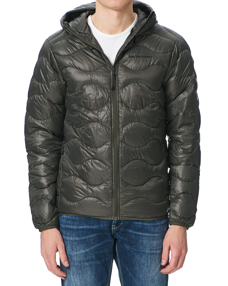Homme | Manteaux Et Vestes | Peak Performance | Helium Hooded Jacket Black Olive