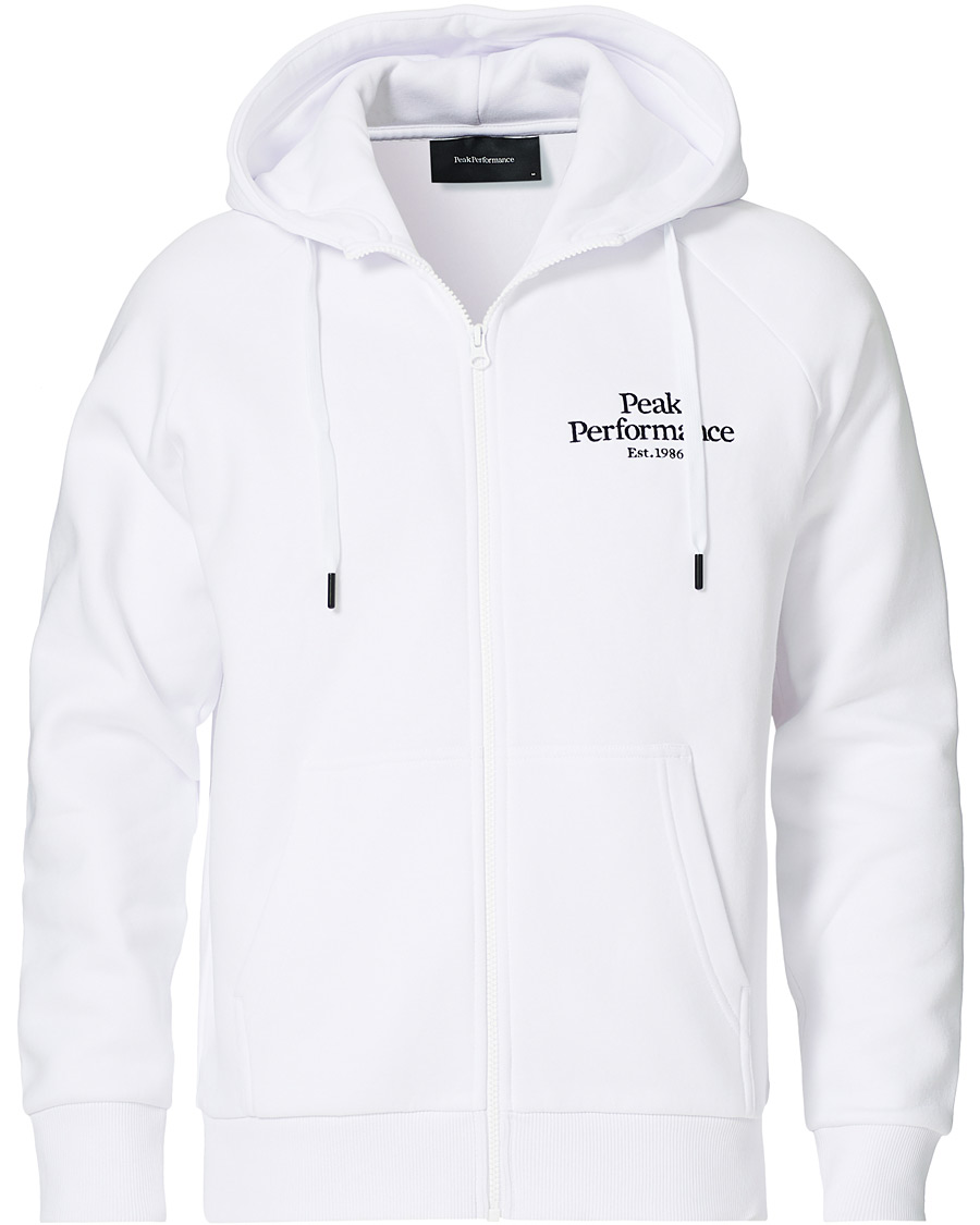 Homme | Pulls Et Tricots | Peak Performance | Original Logo Full Zip Hoodie White