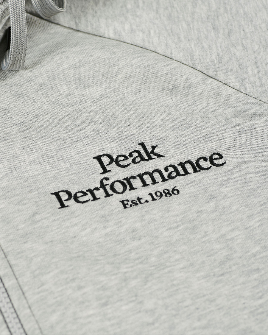 Homme | Pulls Et Tricots | Peak Performance | Original Logo Full Zip Hoodie Grey Melange