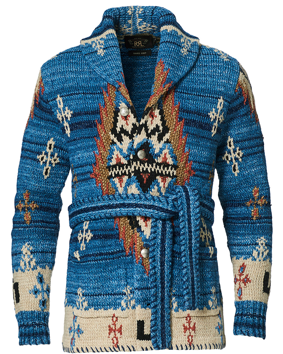 Homme | Pulls Et Tricots | RRL | Ranch Belted Shawl Cardigan Indigo/Cream