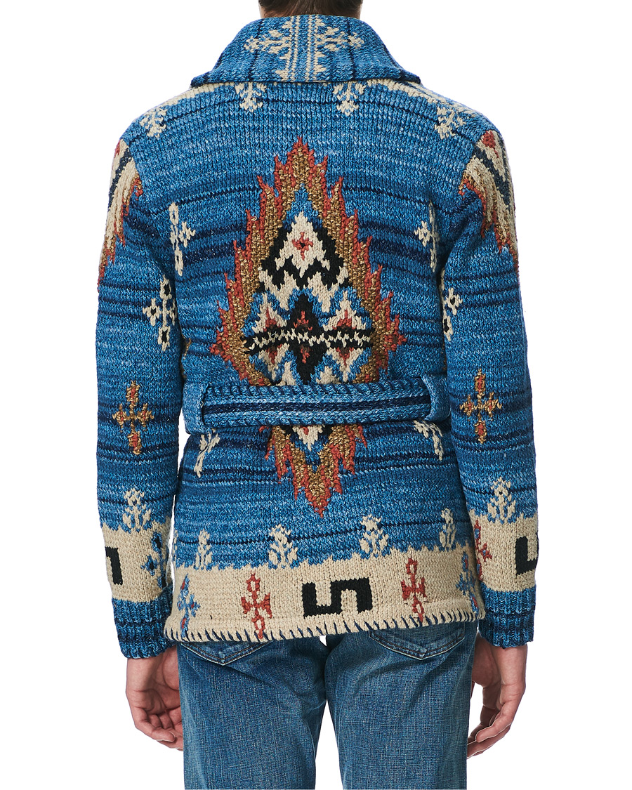 Homme | Pulls Et Tricots | RRL | Ranch Belted Shawl Cardigan Indigo/Cream