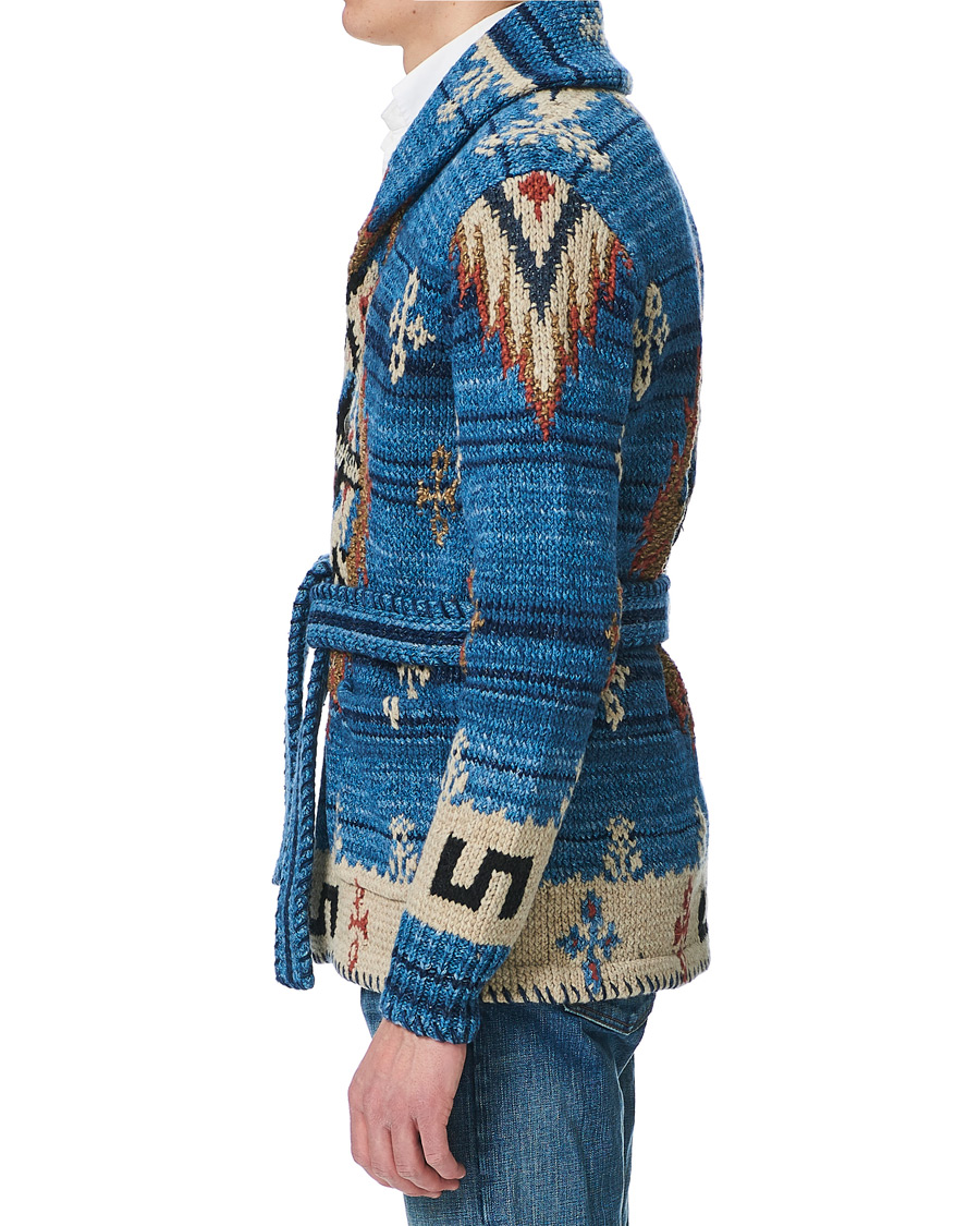 Homme | Pulls Et Tricots | RRL | Ranch Belted Shawl Cardigan Indigo/Cream