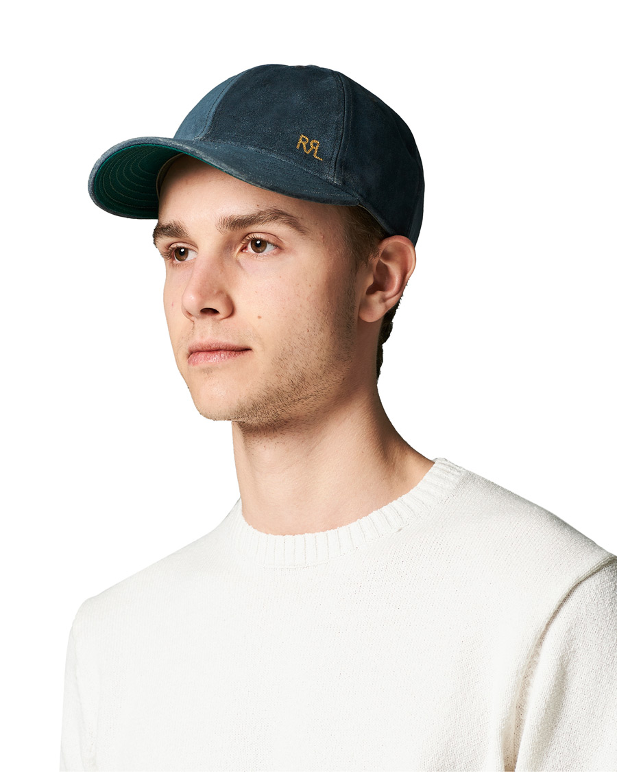 Heren | RRL Rough Out Ball Cap Indigo Suede | RRL | Rough Out Ball Cap Indigo Suede