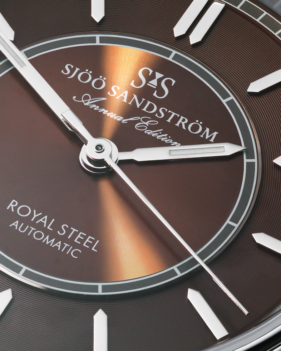 Homme | | Sjöö Sandström | Royal Steel Classic 36mm Annual Edition Leather Brown