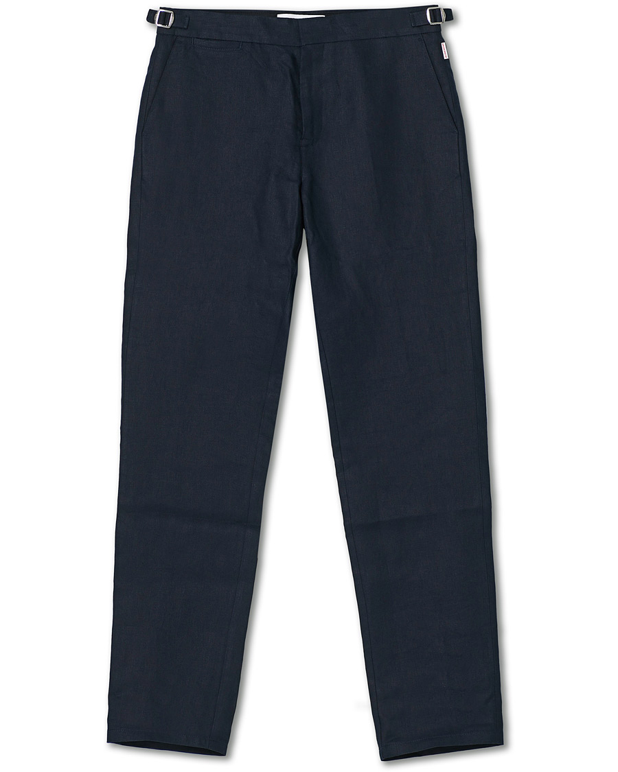 Homme | Pantalons | Orlebar Brown | Griffon Linen Trousers Navy
