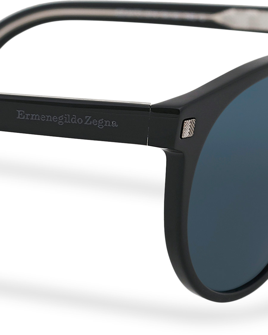 Heren | Ermenegildo Zegna EZ0172 Sunglasses Shiny Black/Blue | Ermenegildo Zegna | EZ0172 Sunglasses Shiny Black/Blue