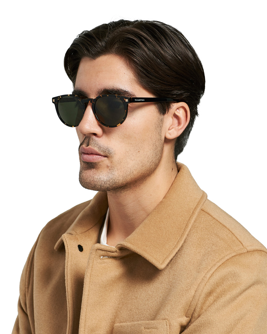 Homme | Ermenegildo Zegna EZ0172 Sunglasses Dark Havana/Green | Ermenegildo Zegna | EZ0172 Sunglasses Dark Havana/Green