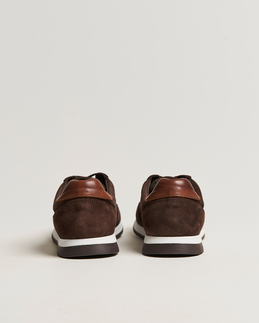 Heren | Sneakers | Loake Shoemakers | Bannister Running Sneaker Dark Brown Suede