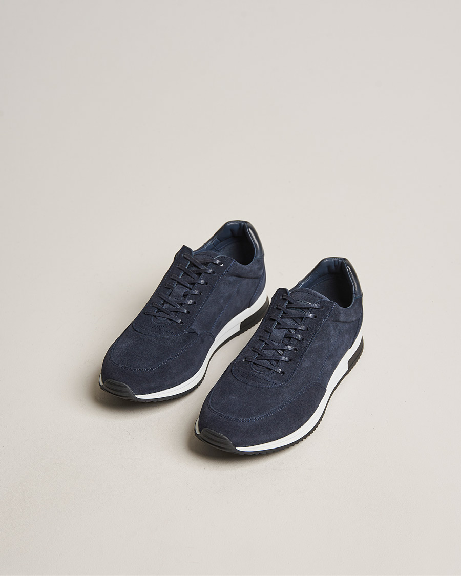 Heren | Sneakers | Loake Shoemakers | Bannister Running Sneaker Navy Suede