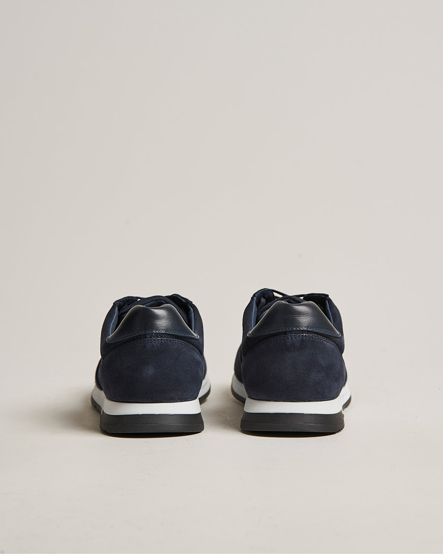 Heren | Sneakers | Design Loake | Loake 1880 Bannister Running Sneaker Navy Suede