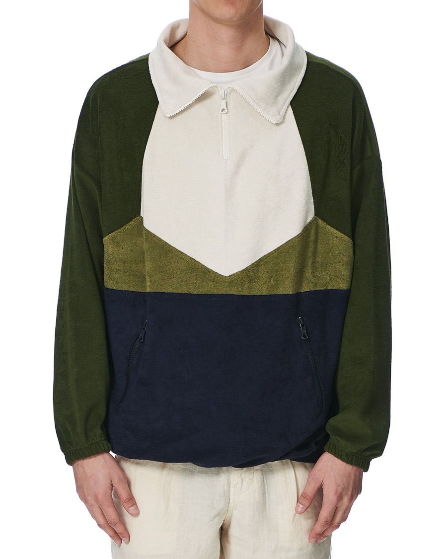 Heren | Truien | Howlin' | Long Sleeve Terry Zip Sweat Dark Green