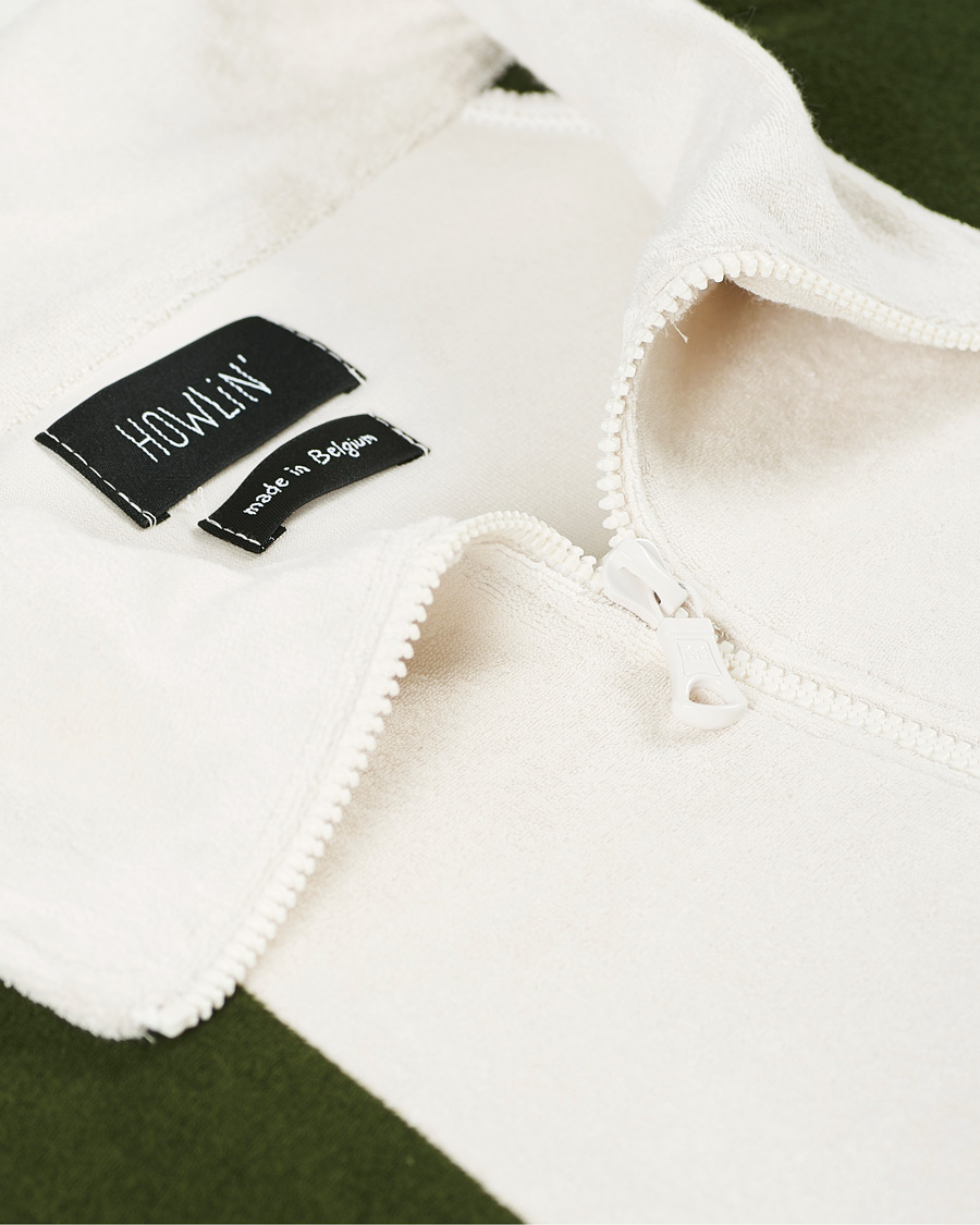 Heren | Truien | Howlin' | Long Sleeve Terry Zip Sweat Dark Green