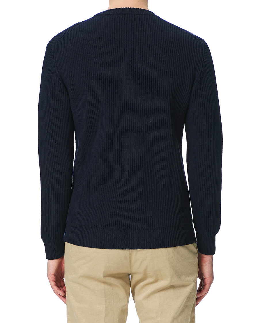 Homme | Pulls Et Tricots | Altea | Rib Stitch Crew Neck Navy