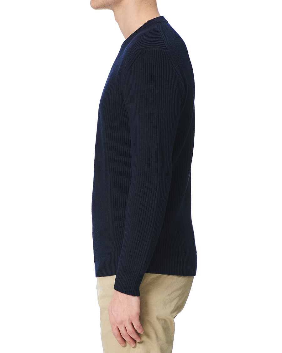 Homme | Pulls Et Tricots | Altea | Rib Stitch Crew Neck Navy