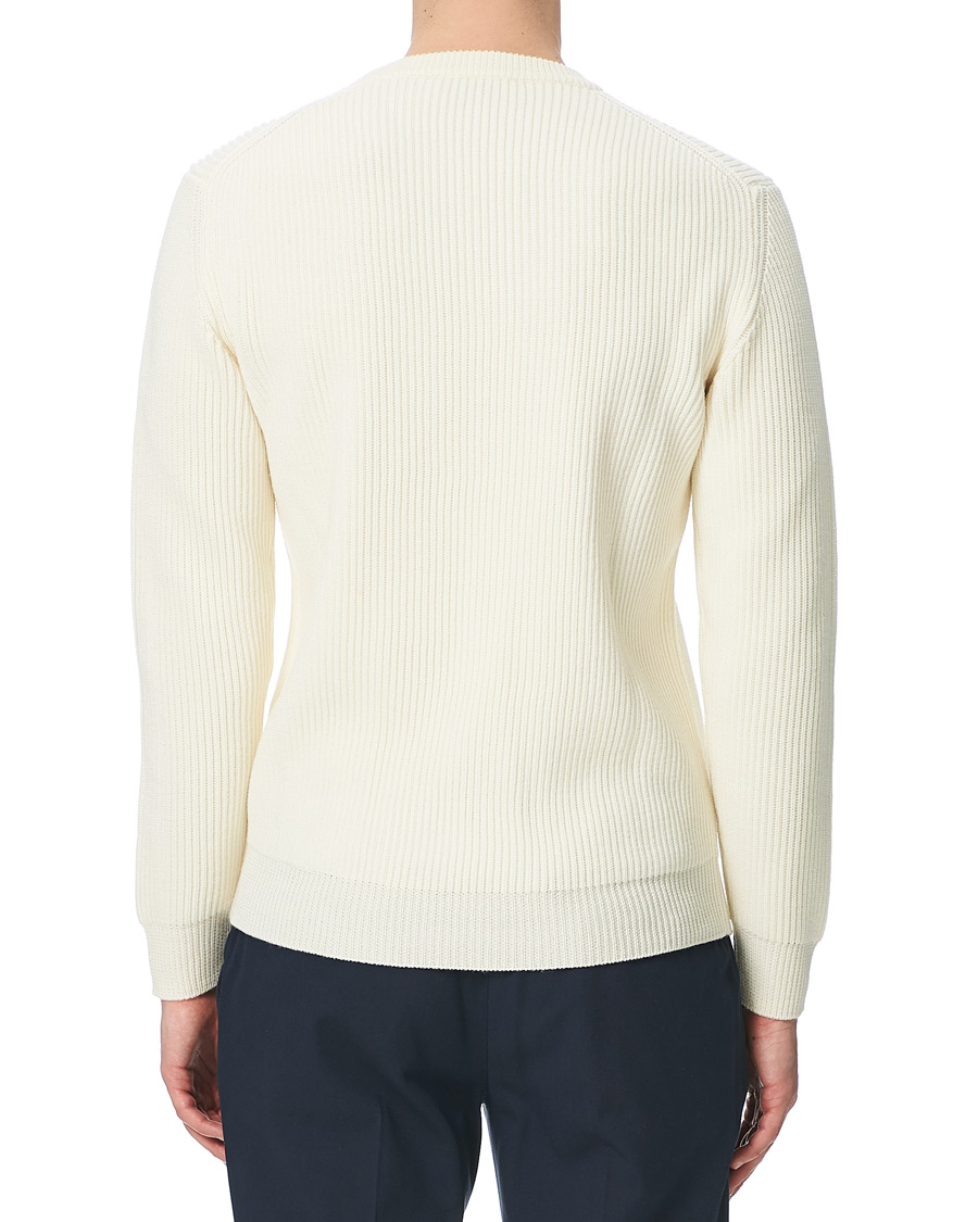 Homme | Pulls Et Tricots | Altea | Rib Stitch Crew Neck Off White