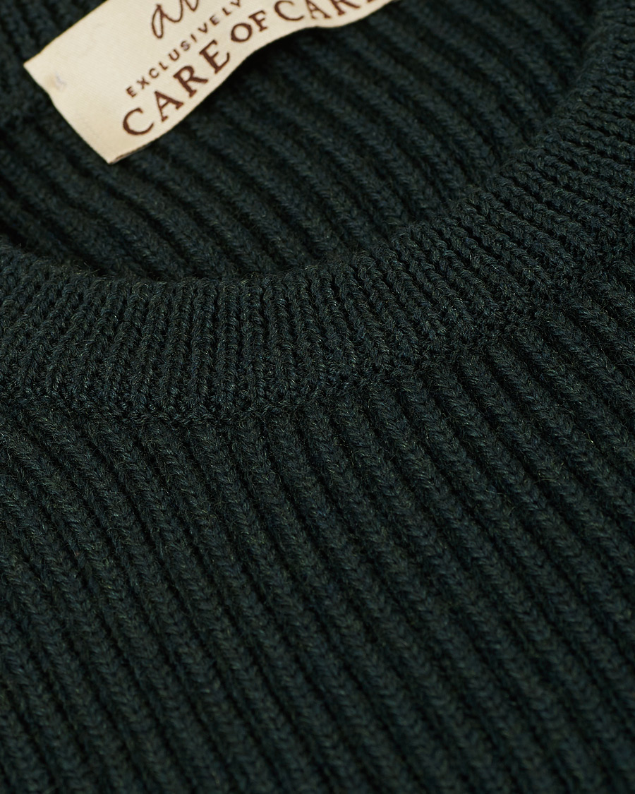 Homme | Pulls Et Tricots | Altea | Rib Stitch Crew Neck Dark Green