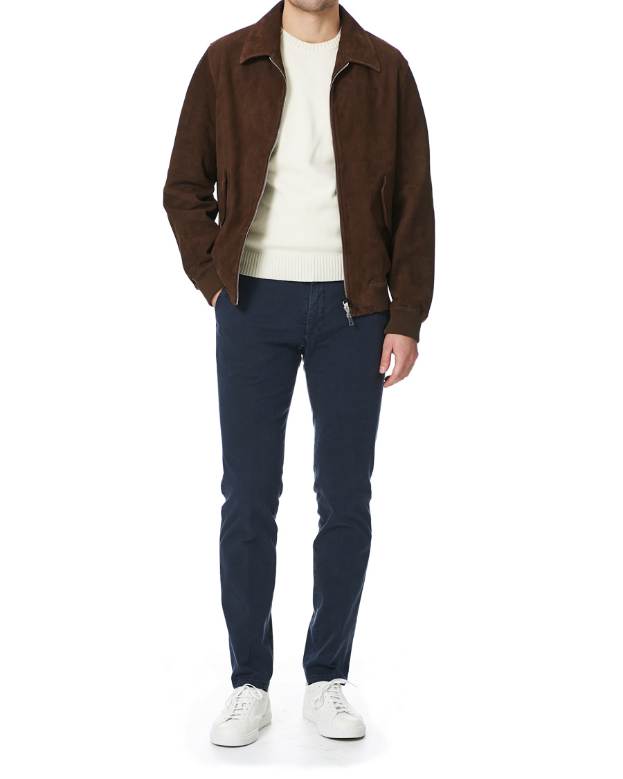 Homme | Pantalons | Briglia 1949 | Slim Fit Cotton Chinos Navy