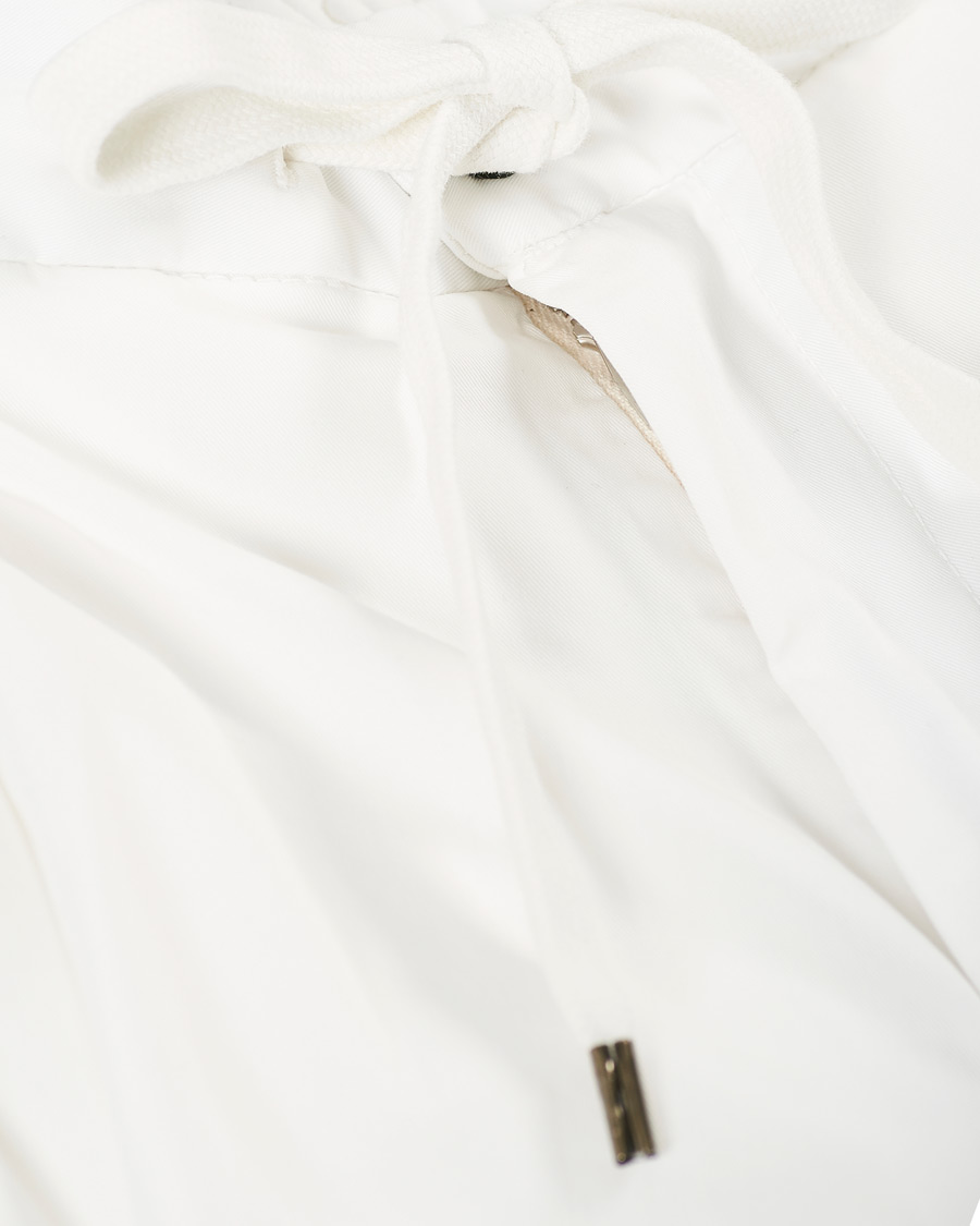 Homme | Pantalons | Briglia 1949 | Drawstring Easy Fit Cotton/Tencel Trousers Off White