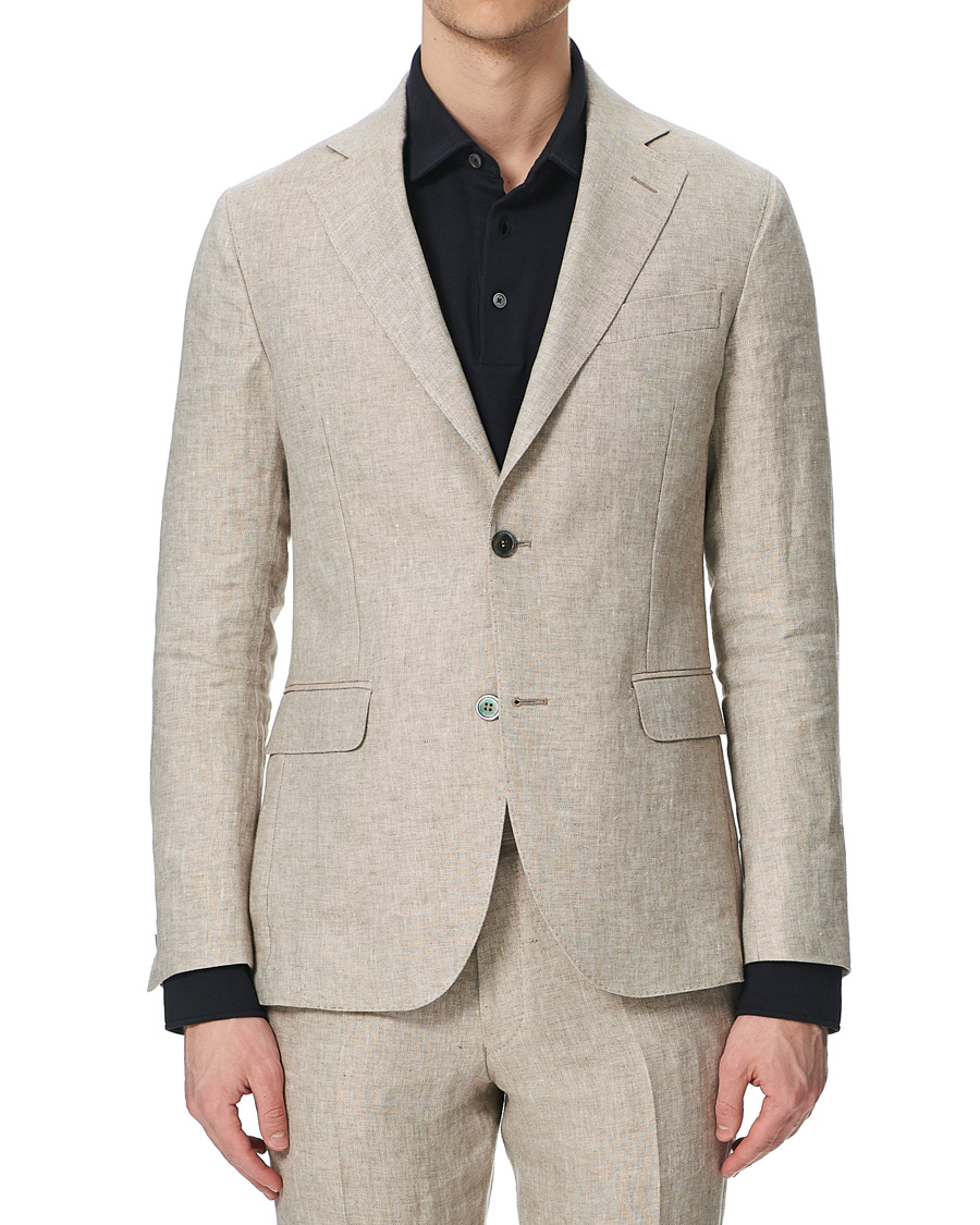 Heren | Blazers | Oscar Jacobson | Egel Linen Blazer Beige