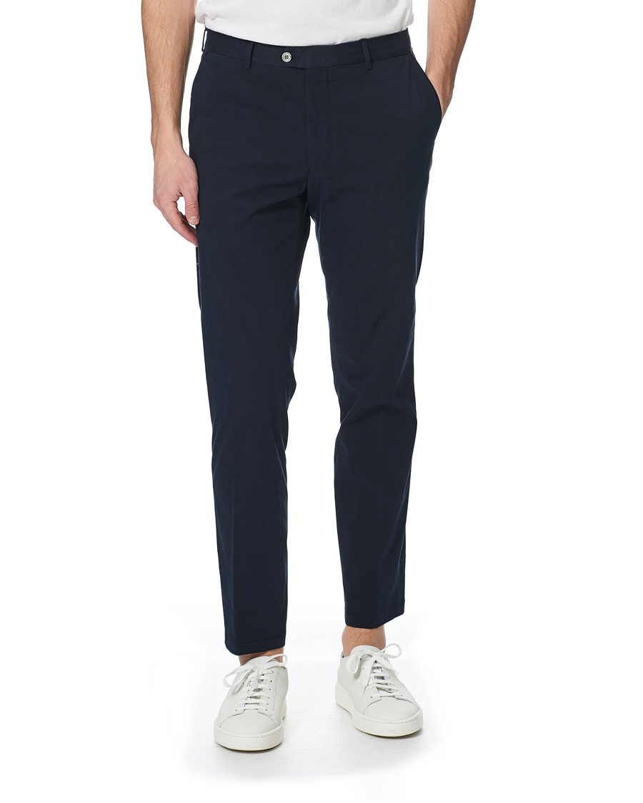 Homme | Pantalons | Oscar Jacobson | Denz Cotton Trousers Navy