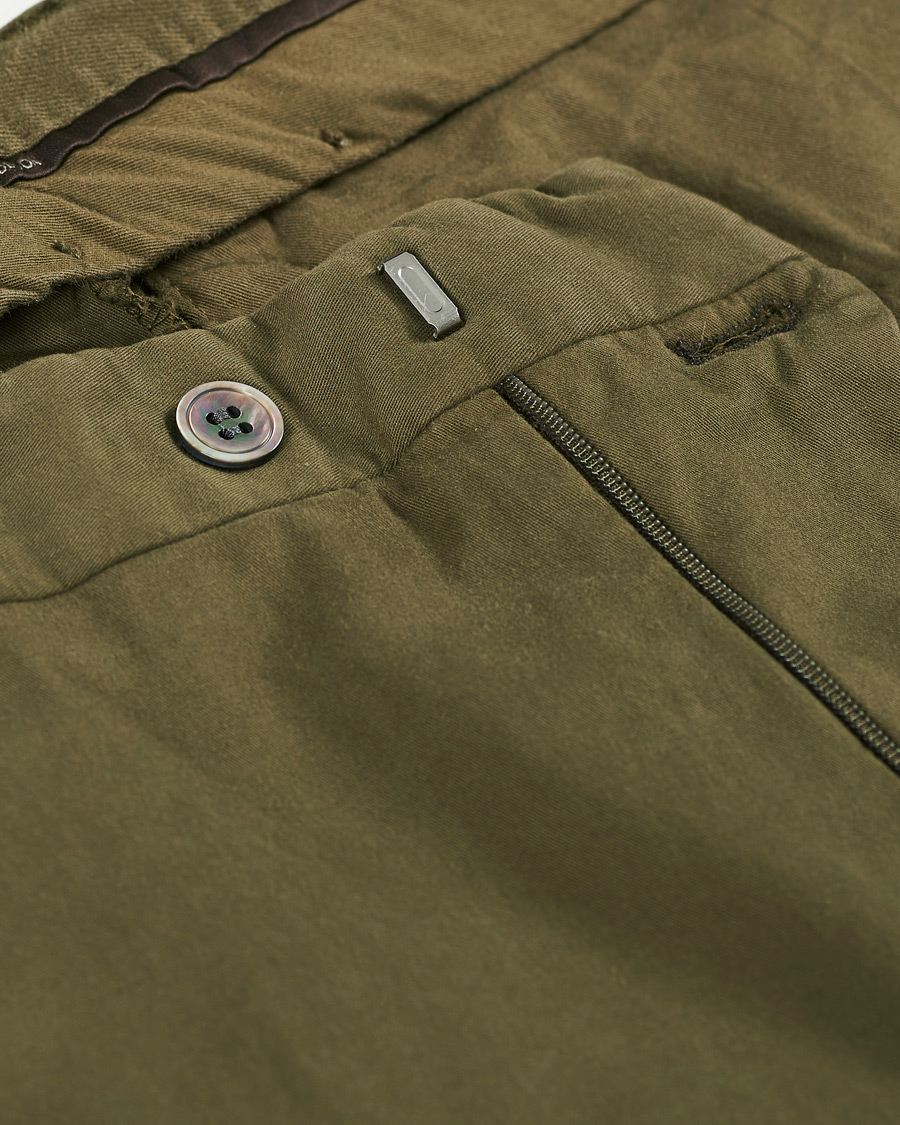 Homme | Pantalons | Oscar Jacobson | Denz Cotton Trousers Olive