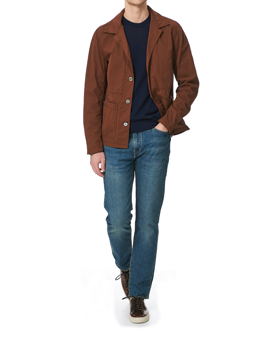 Homme | Chemises | Oscar Jacobson | Hampus Cotton Shirt Jacket Brown