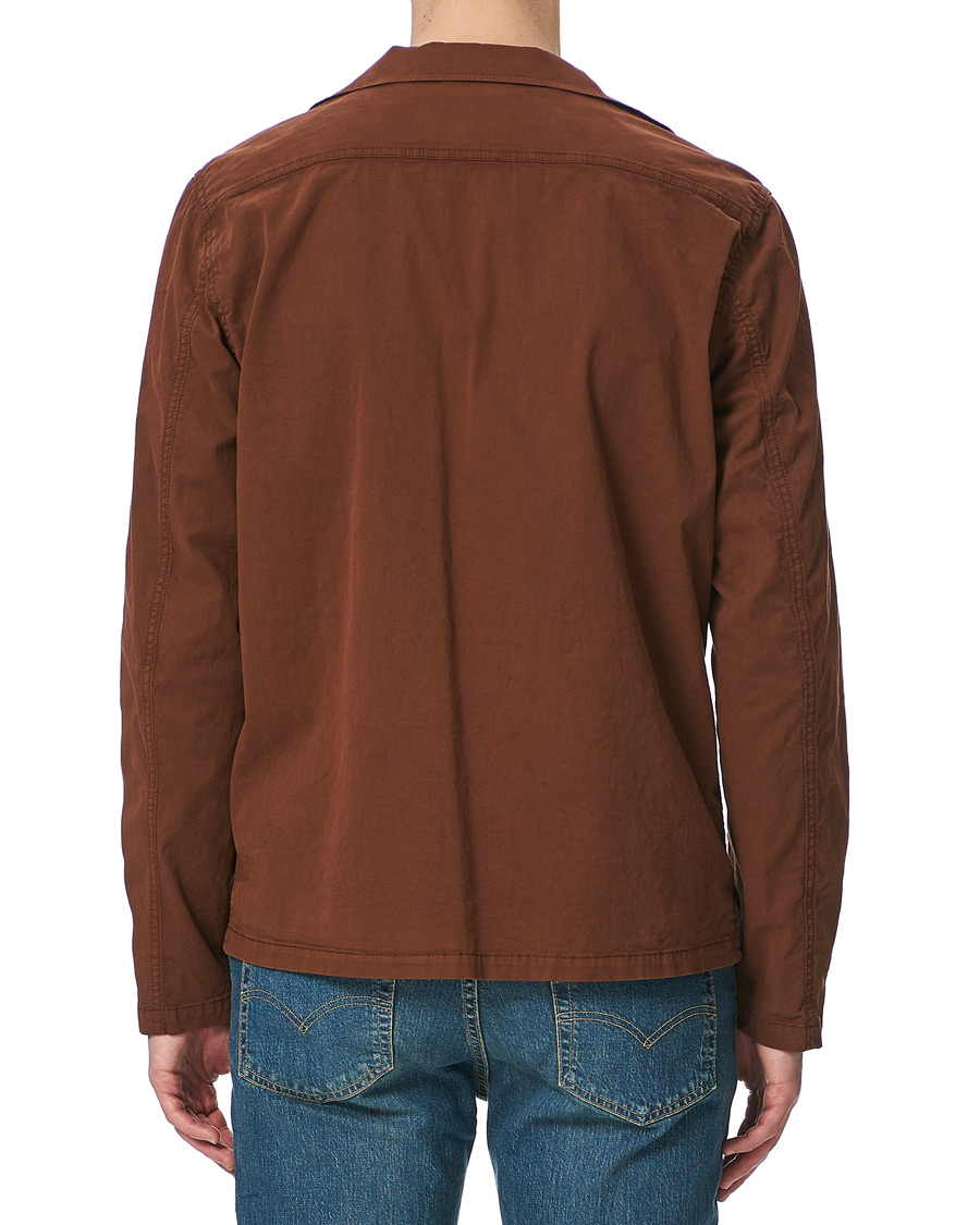 Homme | Chemises | Oscar Jacobson | Hampus Cotton Shirt Jacket Brown