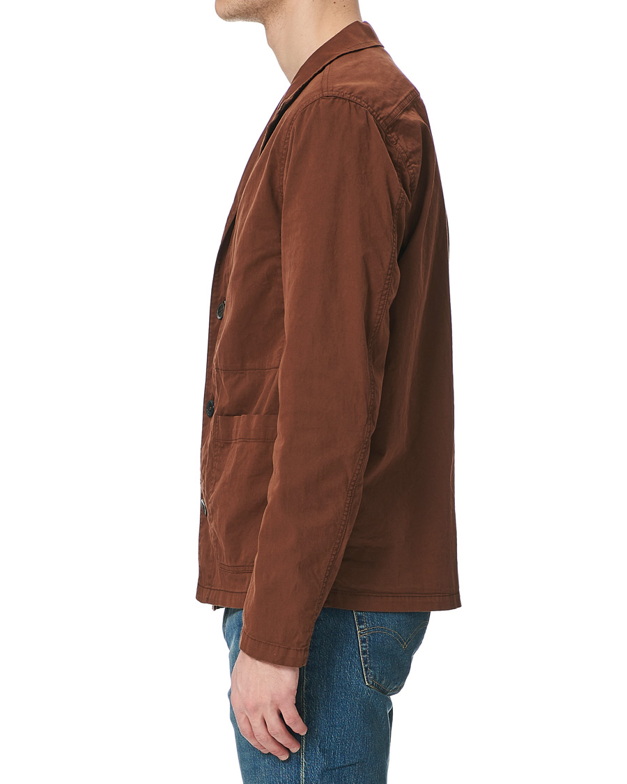 Homme | Chemises | Oscar Jacobson | Hampus Cotton Shirt Jacket Brown