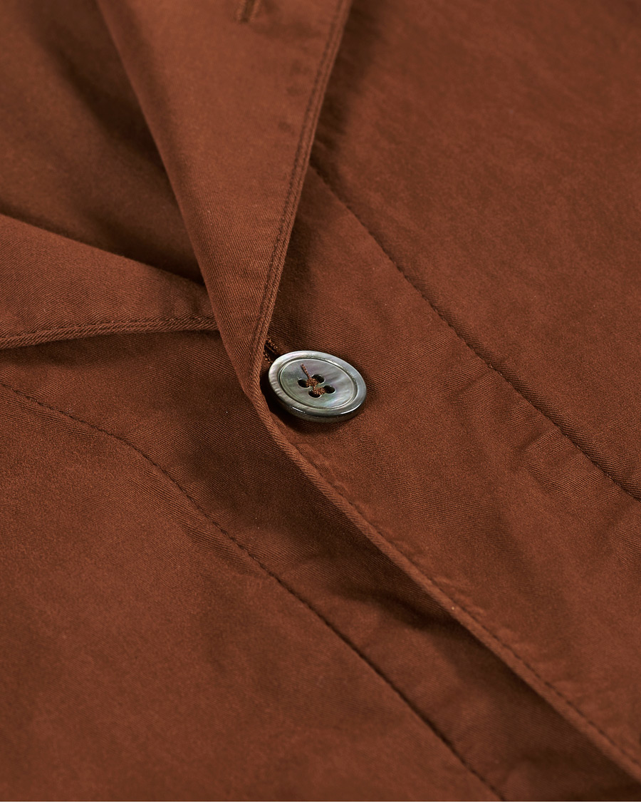 Homme | Chemises | Oscar Jacobson | Hampus Cotton Shirt Jacket Brown