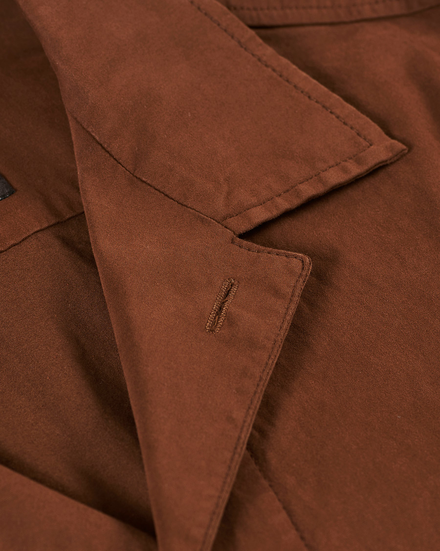 Homme | Chemises | Oscar Jacobson | Hampus Cotton Shirt Jacket Brown