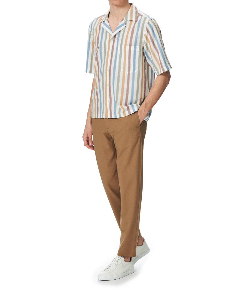 Homme | Chemises | Oscar Jacobson | Hilmer Short Sleeve Striped Resort Shirt Multi