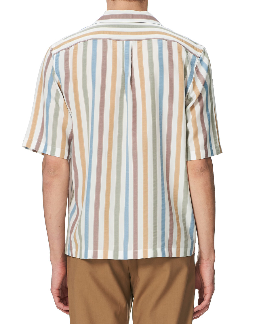 Homme | Chemises | Oscar Jacobson | Hilmer Short Sleeve Striped Resort Shirt Multi