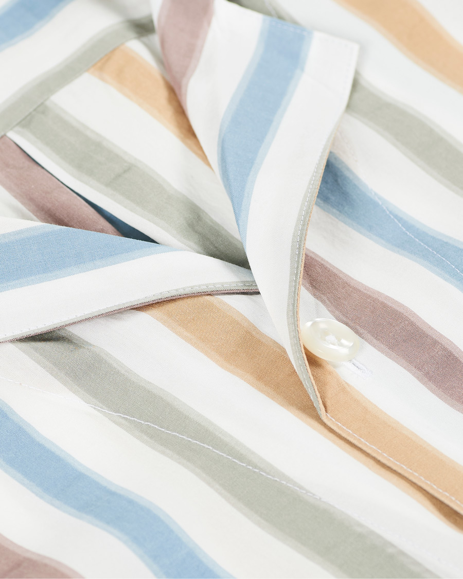 Homme | Chemises | Oscar Jacobson | Hilmer Short Sleeve Striped Resort Shirt Multi