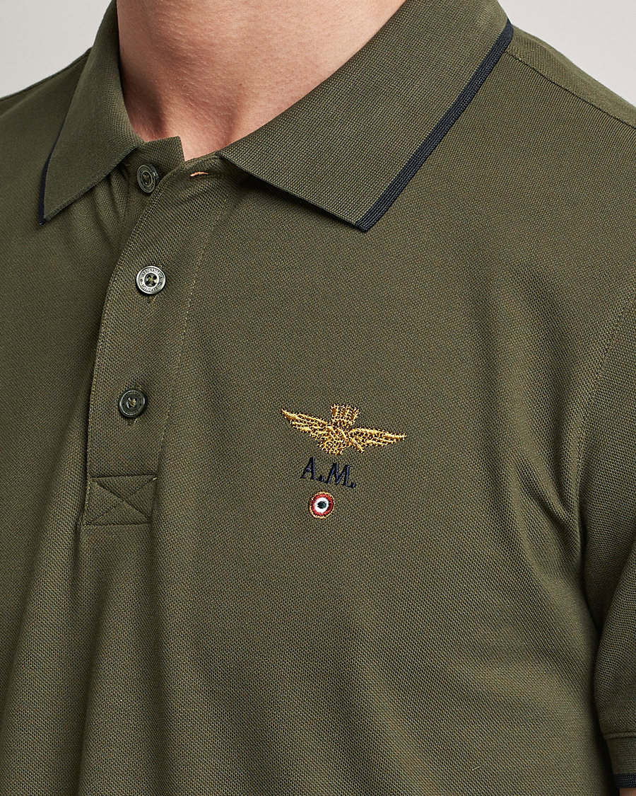 Heren | Polo's | Aeronautica Militare | Garment Dyed Cotton Polo Green