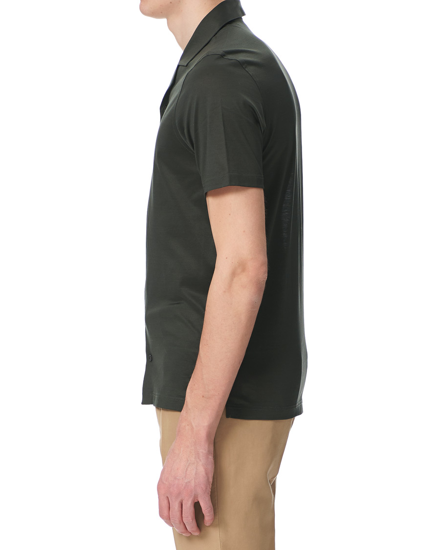 Homme | Polos | Gran Sasso | Mercirized Cotton Bowling Shirt Green